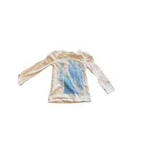 Disney x Jumping Beans Girls White Graphic Long Sleeve Shirt Youth Size 4